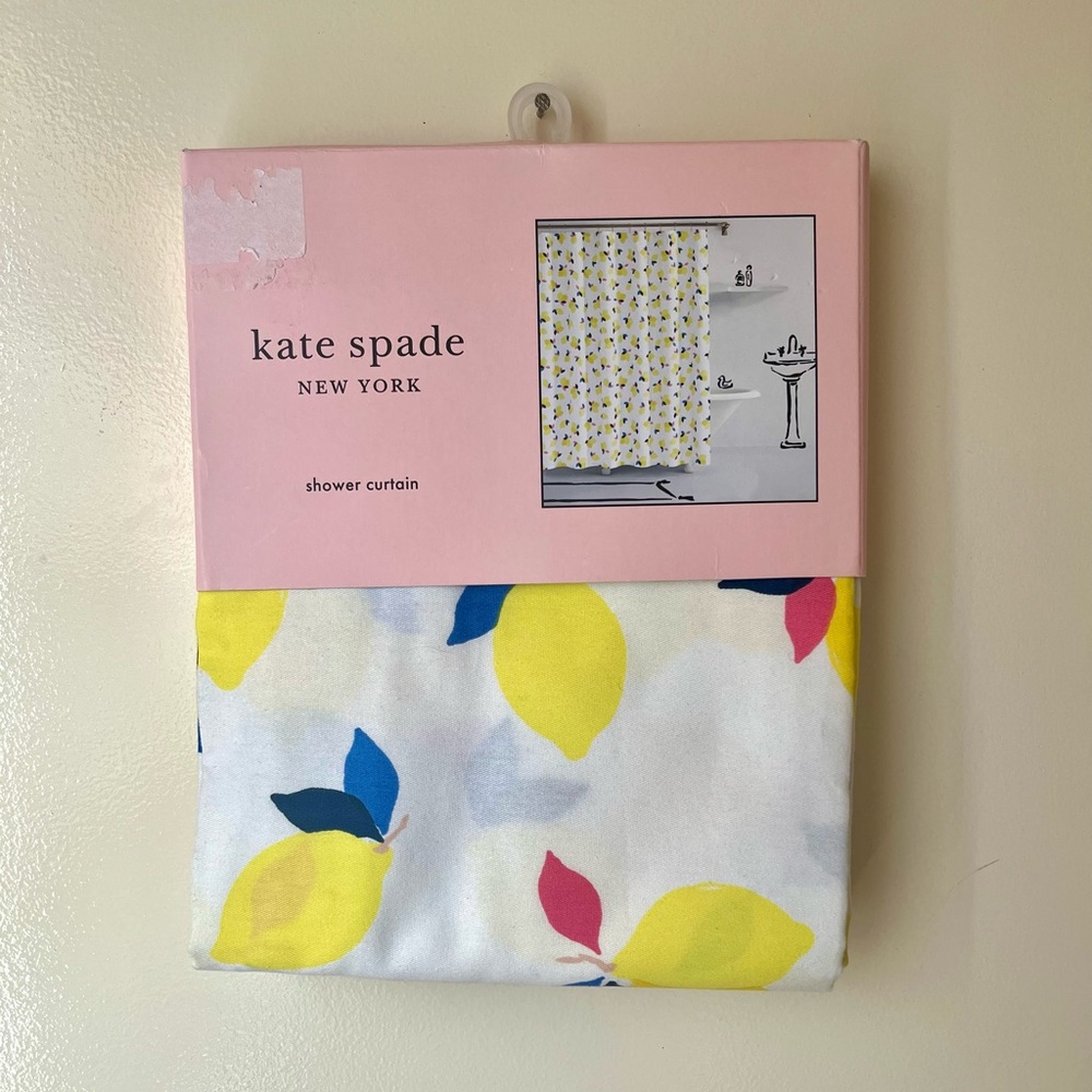 One New in Package Kate Spade Shower Curtain Lemon Zest